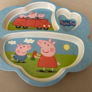 Peppa Pig Plastic Blue Kids Plate